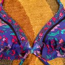 Xhilaration Bohemian Vintage y2k Floral Ruffle Bow Tie Triangle Bikini Top XS Photo 3