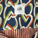 CAbi  5370 Amour Hola Collection Blue Interlocking Hearts Shirt Dress Sz S Photo 5