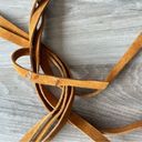 None Brown Suede Fringed Boho Western Belt Photo 2