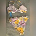 Cupshe NWT  Bikini Set High Waisted Push Up Cheeky Drawstring Lavendar size L Photo 4