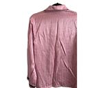 Victoria's Secret  Women's Medium Satin PJ Set Logo V Pink Black & White Striped Photo 8