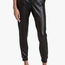 Commando  Black Faux Leather Jogger Pants Size Medium Photo 0