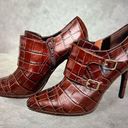 Ralph Lauren NWOT Lauren  Leather faux croc Latisha ankle bootie. Size 9B Photo 2