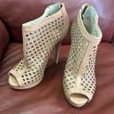 Michael Kors Michael  Beige/ Camel Graham Caged Stiletto Platform Heels size 7 Photo 1