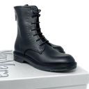 Max Mara  Beth Ankle Zip Black Leather Combat Boots size 7.5 Photo 5