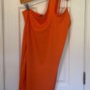 Pretty Little Thing  Bright Orange Asymmetrical Strap Detail Dress Photo 7