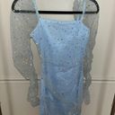 Blue Sequin Cocktail Dress Size M Photo 0