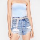 American Apparel NEW  Light Blue Velvet Bodysuit Photo 0