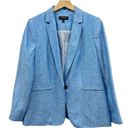 Talbots  Classic Linen Blazer in Blue size 12 NWT Photo 0