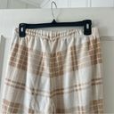 Aerie Cream & Tan Plaid Soft Cozy Pull On Jogger Lounge Pants Size Small NWT Photo 5