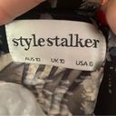 Stylestalker  Revolve Black and Grey Floral Blouse Sheer w/ Wrap Piece Size 6 Photo 3