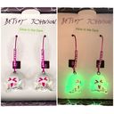 Betsey Johnson  Ghost Glow in the Dark Dangle Earrings White Pink Photo 1