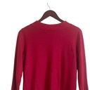 Coldwater Creek  Women Sweater V-Neck Wool Blend Long Sleeve Knit Pullover L Red Photo 4