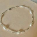 Handmade “Niamh” Baroque Pearl Seed Bead Anklet White Pearlcore Neutral Photo 1