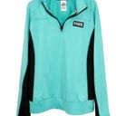 PINK - Victoria's Secret  Ultimate Quarter Zip Teal Blue Preppy Pullover Small Photo 0