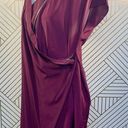 ALLSAINTS  Adria Silk Zipper Dress in Deep Burgundy Photo 4