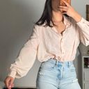 Pink Button Down blouse Size 8 Photo 0