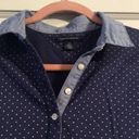 Tommy Hilfiger  blue short sleeve polo collar womens Large L dots VNC Photo 5