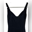 Naked Wardrobe  sleeveless black ribbed V neck fitted corset like dress Photo 6