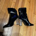 Liliana Glossy Vinyl Vintage y2k Clear Transparent Whimsgoth Rave Chunky Block Moto Rock Ankle Heels Booties  Photo 3