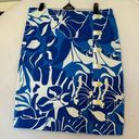 J. McLaughlin  blue and white floral skirt / size 10 Photo 0