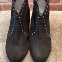 No Parking Linnett Womens black microsuede wedge ankle boots booties size 9.5 Photo 2