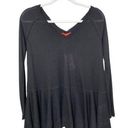 Chelsea and Violet C&V  Peplum Top in Black Knit Ribbed Long Sleeve Size XS New Photo 0