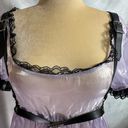 Dolls Kill Widow  Puff Sleeve Organza Babydoll Dress Harness Photo 1