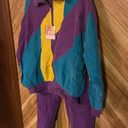 Oleg Cassini Washable Silks Women’s Vintage 90’s Large Silk Track Suit NWT Photo 5