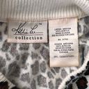 Vintage Animal Print Short Sleeve Sweater Top Tan Size M Photo 6