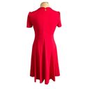 Tommy Hilfiger Red Scuba Crepe Keyhole Short Sleeve A-Line Knee Length Dress 4 Photo 3