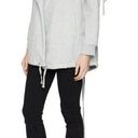 BLANK NYC  Women's XS Salt and Pepper Open Convertible Collar Sweatshirt Jacket Photo 0