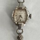 Caravelle  Ladies Watch Vintage White Gold Filled Stretch Bracelet Mechanical Photo 1