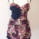 Twelve By Twelve  Los Angeles Floral Dress Size M Pink Purple Rosette Blue Tulle Photo 0