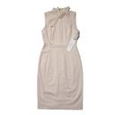 Calvin Klein NWT  Tie Neck Sheath in Pale Pink Sleeveless Stretch Crepe Dress 2 Photo 1