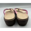 Crocs Women's  Brown Wedge Flip-Flops Size 6 Casual Summer Beach Photo 2