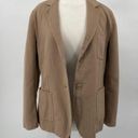 Talbots  Wool Jacket Single Breasted Button Down Patch Pockets Brown Womens 16 Photo 6