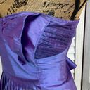 Tracy Reese Plenty by  Pleated Taffeta Bustier Corset Top Purple Shimmer 8 Photo 5