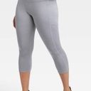 All In Motion New  High Waisted Capri Leggings Sculpted Crop Heather Grey Photo 2