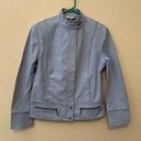 St. John  Sport By Marie Gray Blue Stretchy Denim Jacket Photo 1