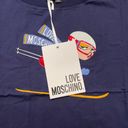 Love moschino NWT  Sequin Ski Girl T-Shirt Top Navy Size 8 Photo 3