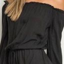 Brandy Melville  Black Gabriella Off The Shoulder Romper/Jumpsuit One Size Photo 0