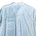 Rails  Women’s Sz M White Silk Navy Heart Print Kate Button Down Tailored Blouse Photo 8