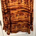 Dissh  Long Sleeve Brown Printed Top Blouse Size 6 Small Oversized Photo 9