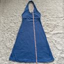 Patagonia Dress Morning Glory Halter Open Tie Back Knee Length A-line Blue S Photo 11