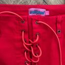 Edikted Lace Up Red Pants Photo 2