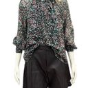 Rebecca Minkoff  Tied Neck Floral Chiffon Peasant Blouse size small Photo 9