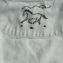 Christopher & Banks Vintage Horsegirl White Denim Jacket Embroidered Cropped  Photo 5