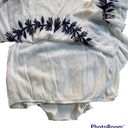 Vintage Havana Crop Top Vine Embroidered Ruffle White Women's Medium Boho Photo 4