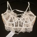 For Love & Lemons 💕💕 White Swirl Lace Bustier ~ Off White Large L NWT Photo 2